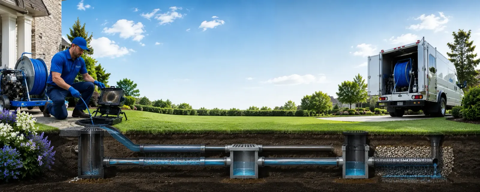 Outdoor drain cleaning information for Scotland, SD